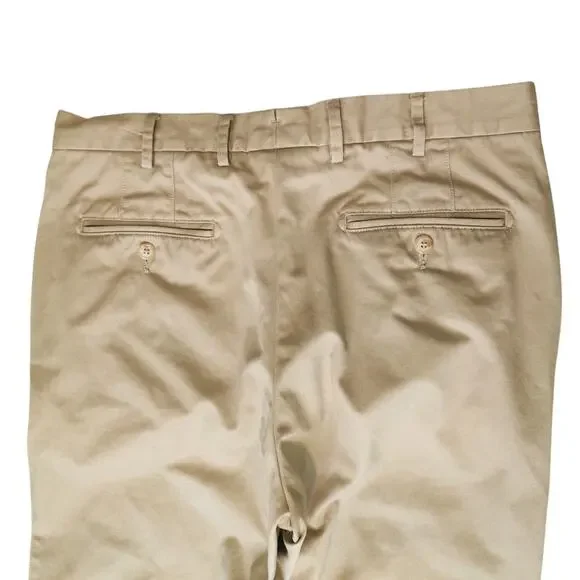 Peter Millar Raleigh Washed Twill Flat Front Golf Khaki Pant Chino 34x30 MC0B84